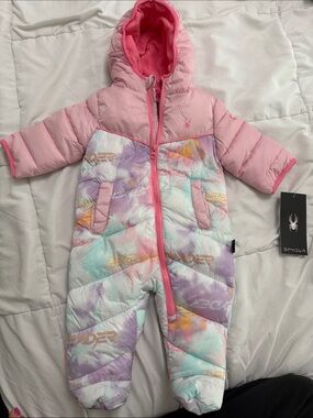 Spyder Babygirl' Pink Multi-Color Insulated One-Piece Snowsuit
